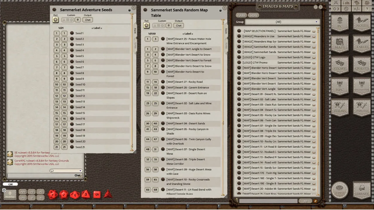 Fantasy Grounds - Meanders Map Pack: Sammerket Sands (Map Pack) Screenshot 4