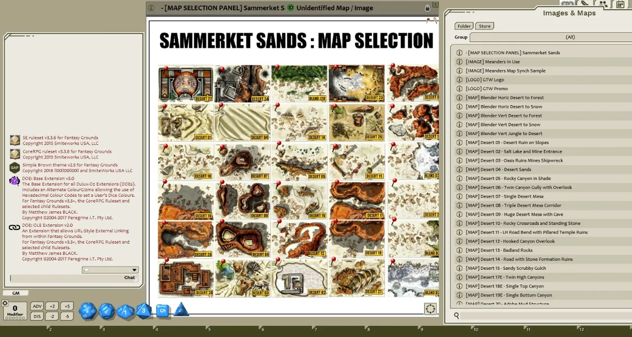 Fantasy Grounds - Meanders Map Pack: Sammerket Sands (Map Pack) Screenshot 1