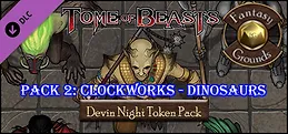 Fantasy Grounds - Tome of Beasts Pack 2: Clockworks - Dinosaurs (Token Pack)