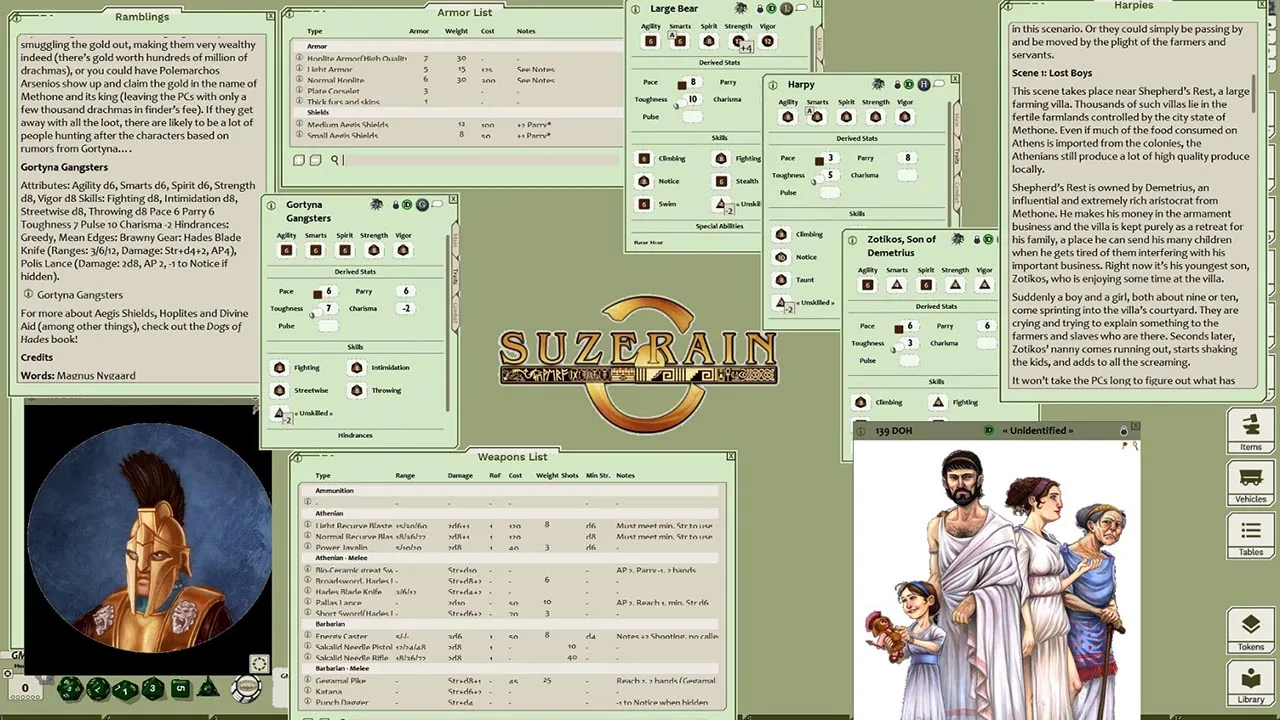 Fantasy Grounds - Dogs of Hades Intro Pack (Savage Worlds) Screenshot 3