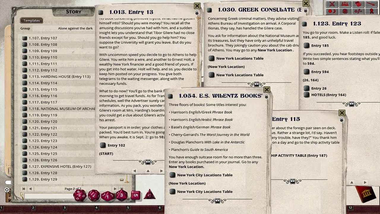 Fantasy Grounds - Alone Against the Dark (Call of Cthulhu 7E) Screenshot 3