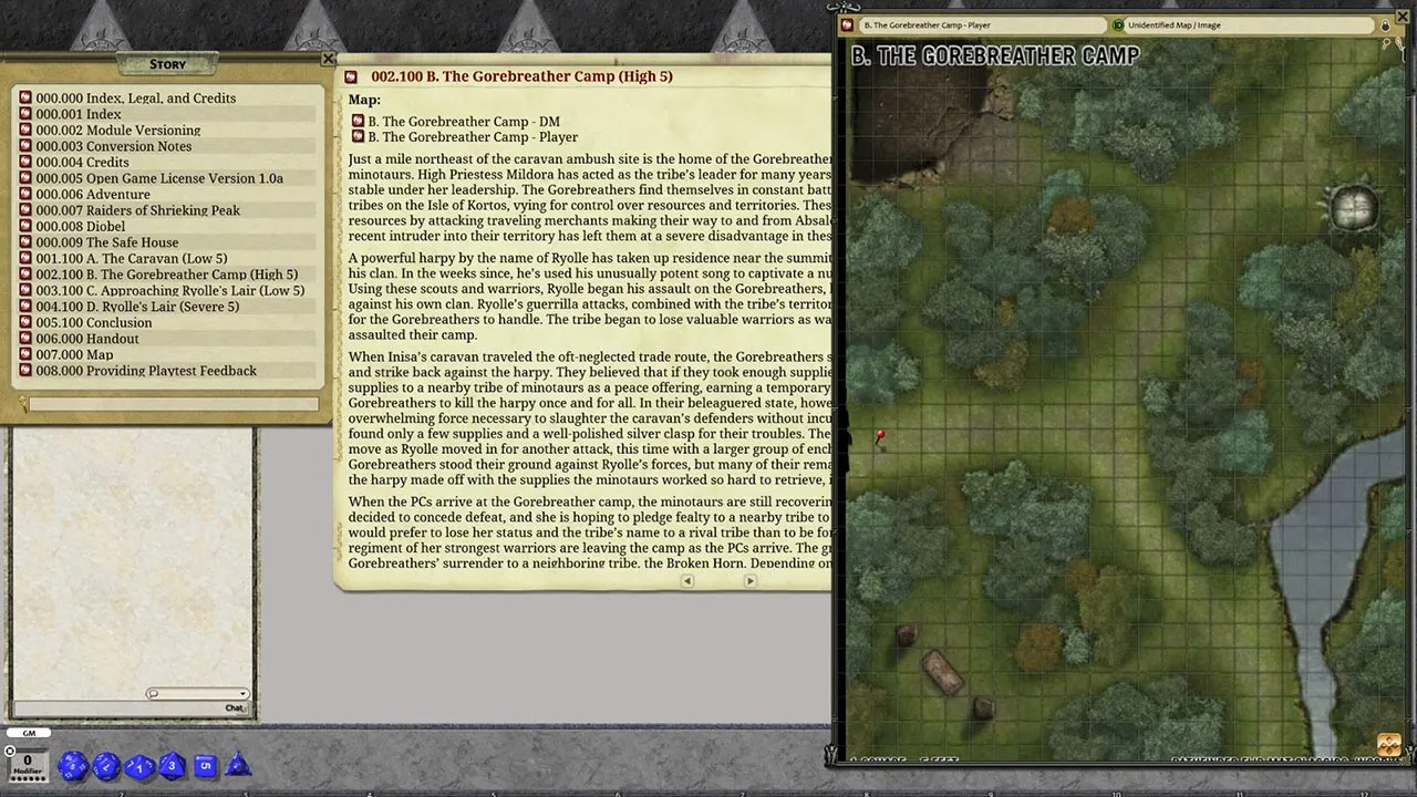 Fantasy Grounds - Pathfinder Society Playtest Scenario #2: Raiders of Shrieking Peak (PFRPG2) Screenshot 1