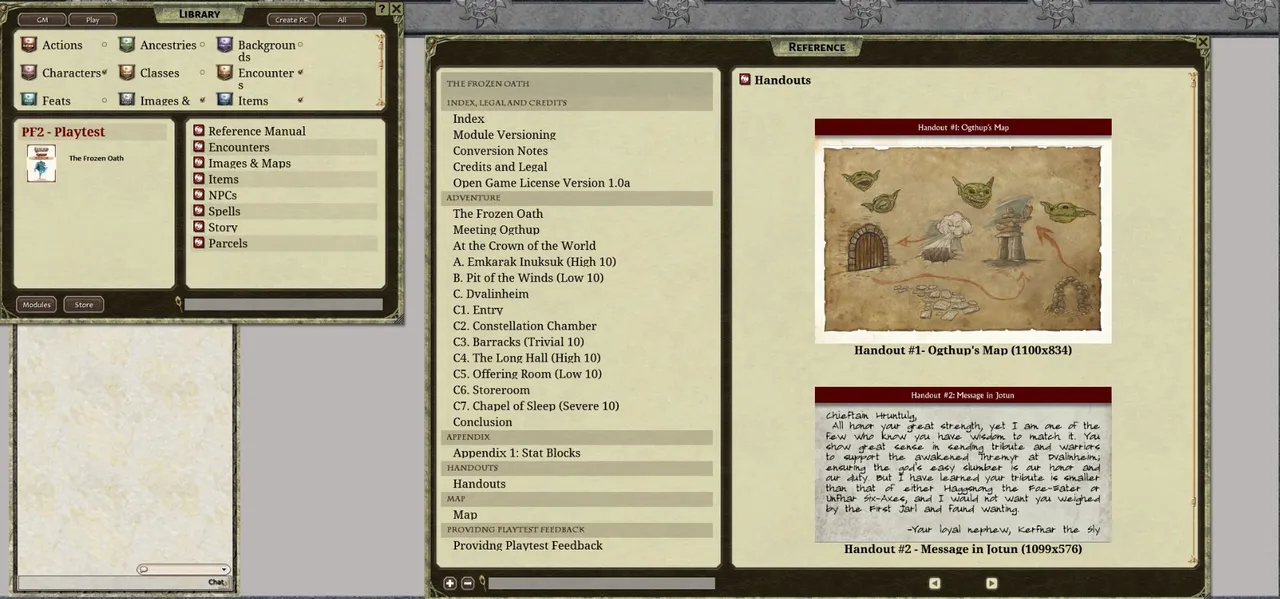 Fantasy Grounds - Pathfinder Society Playtest Scenario #4: The Frozen Oath (PFRPG2) Screenshot 1