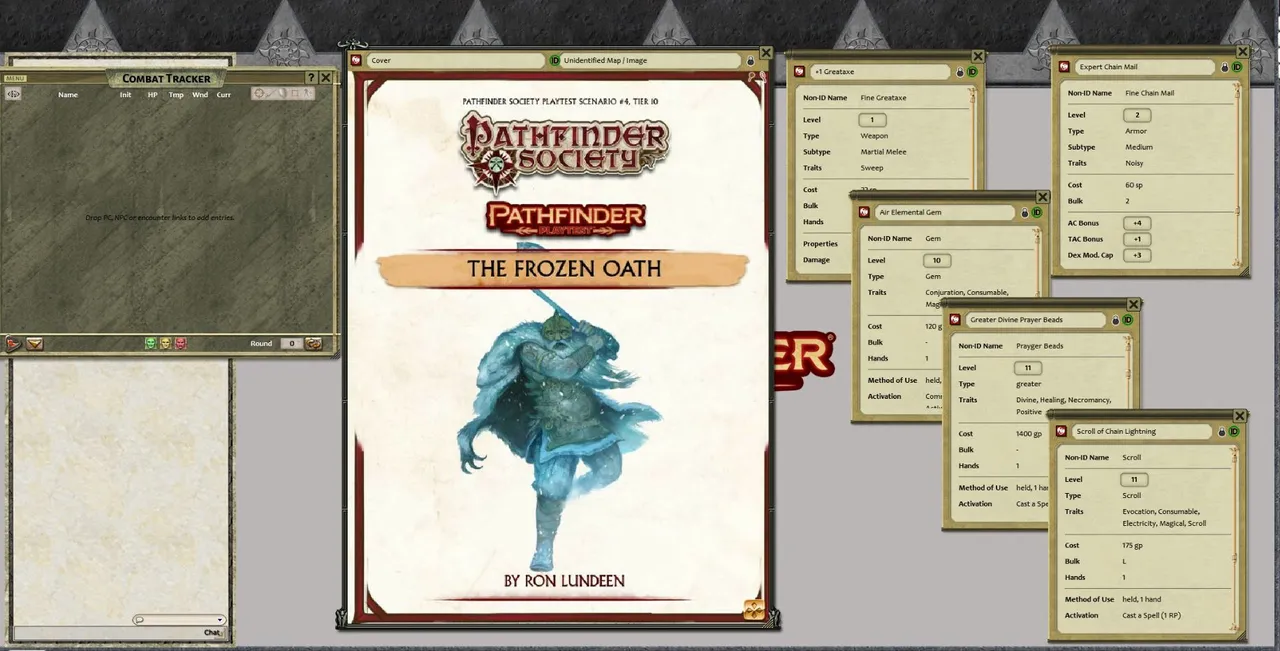 Fantasy Grounds - Pathfinder Society Playtest Scenario #4: The Frozen Oath (PFRPG2) Screenshot 0