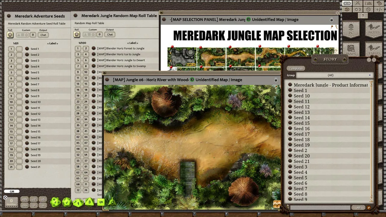Fantasy Grounds - Meanders Map Pack: Meredark Jungle (Map Pack) Screenshot 3