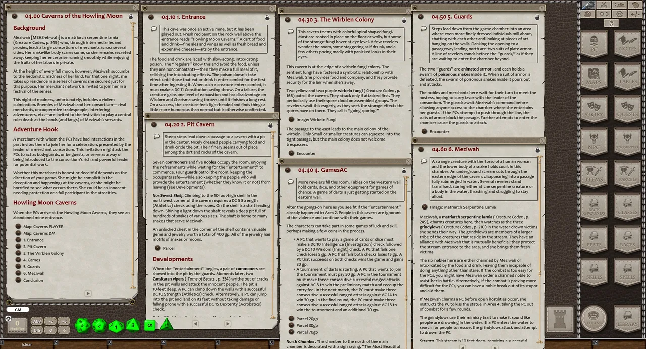 Fantasy Grounds - Creature Codex Lairs (5E) Screenshot 4