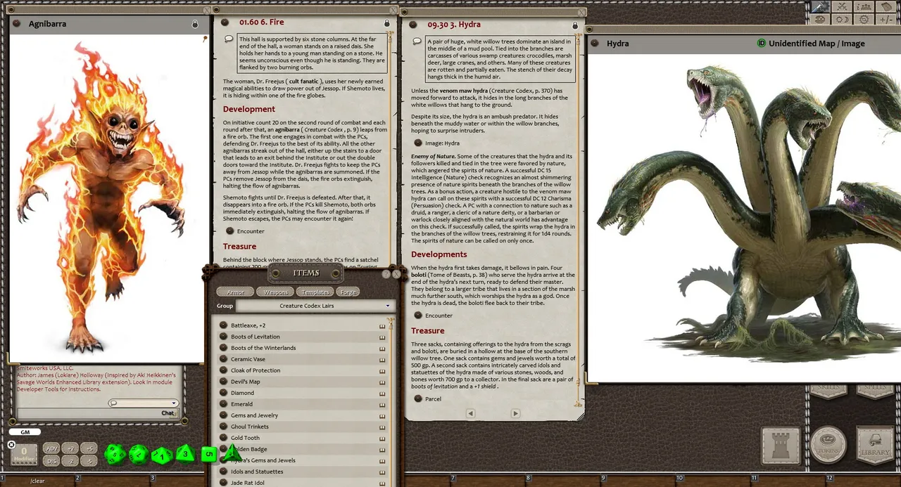 Fantasy Grounds - Creature Codex Lairs (5E) Screenshot 3