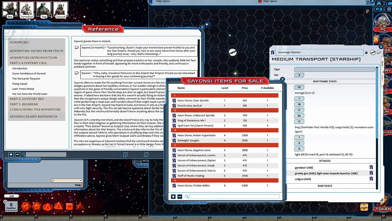 Fantasy Grounds - Starfinder RPG - Against the Aeon Throne AP 2: Escape from the Prison Moon (SFRPG) Screenshot 3