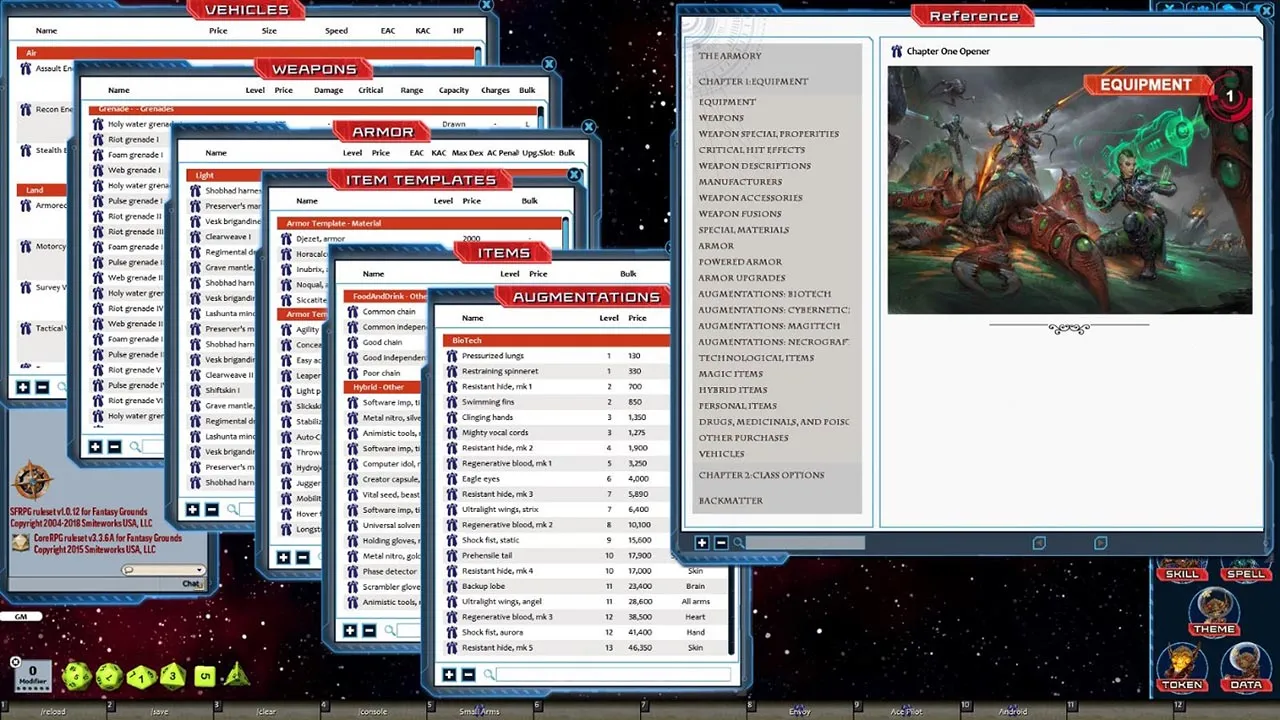 Fantasy Grounds - Starfinder RPG - Starfinder Armory (SFRPG) Screenshot 2