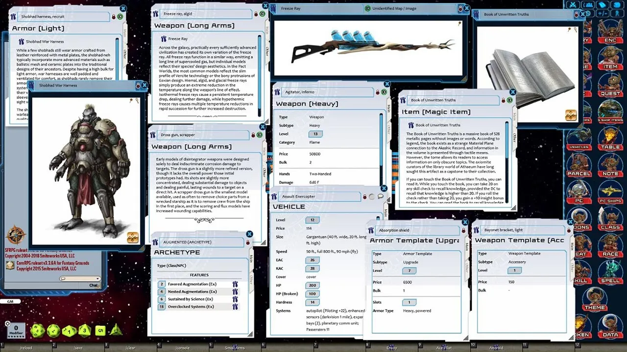 Fantasy Grounds - Starfinder RPG - Starfinder Armory (SFRPG) Screenshot 0