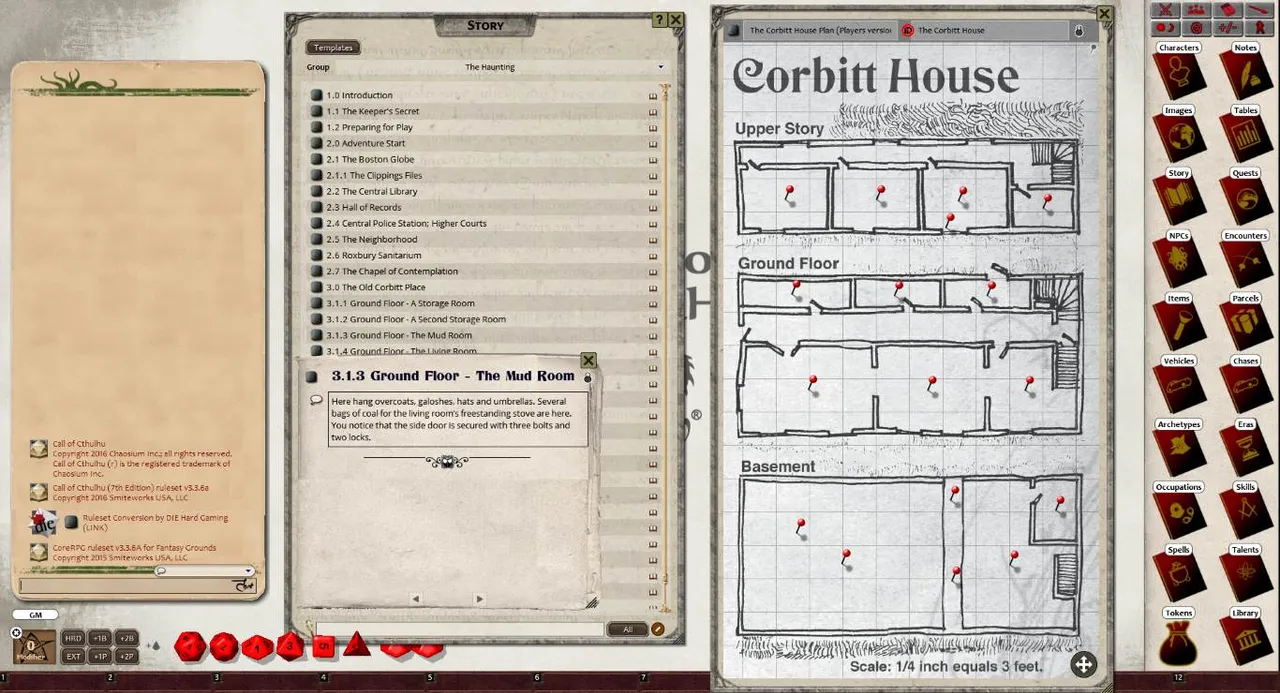 Fantasy Grounds - The Haunting (CoC7E) Screenshot 1