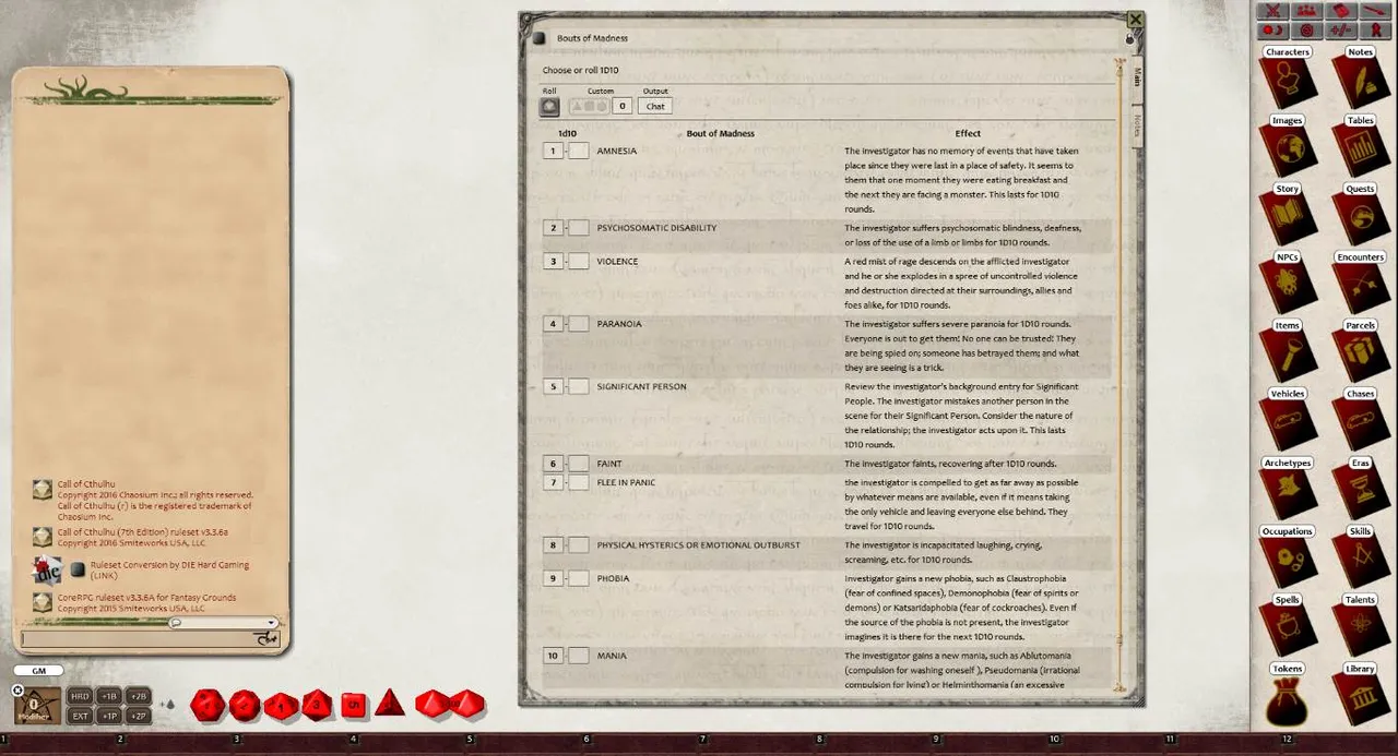 Fantasy Grounds - The Haunting (CoC7E) Screenshot 3