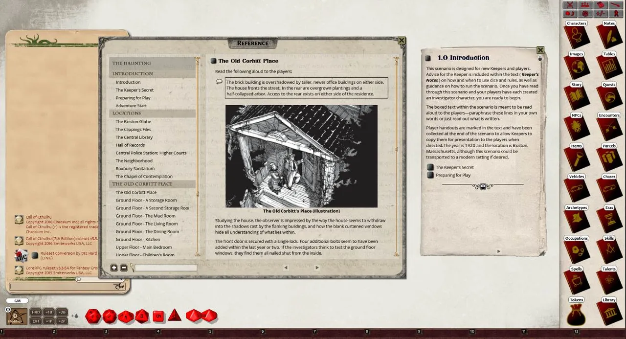 Fantasy Grounds - The Haunting (CoC7E) Screenshot 0