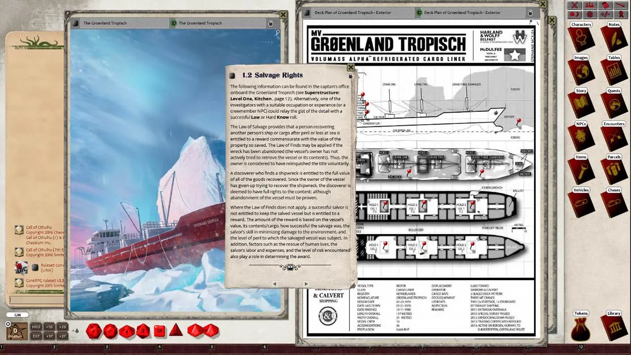 Fantasy Grounds - The Derelict (CoC7E) Screenshot 2