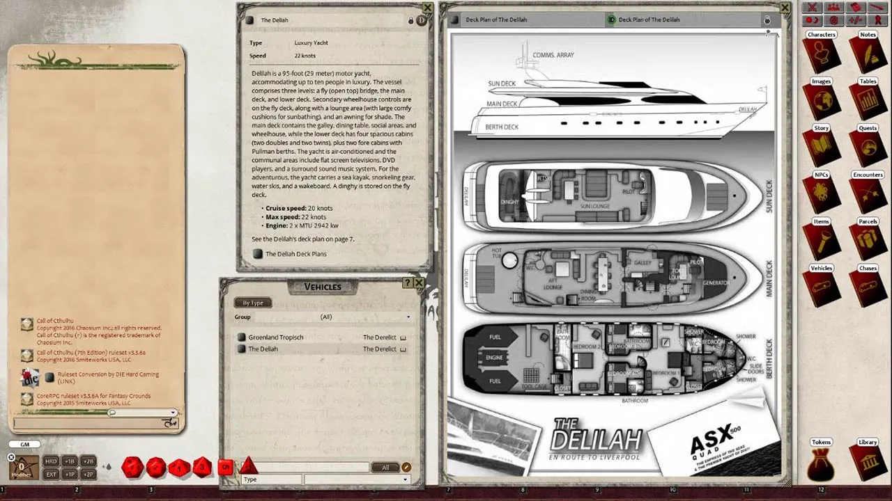 Fantasy Grounds - The Derelict (CoC7E) Screenshot 3