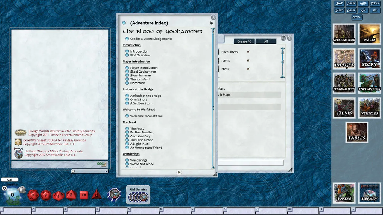 Fantasy Grounds - Hellfrost - The Blood of Godhammer (Savage Worlds) Screenshot 1