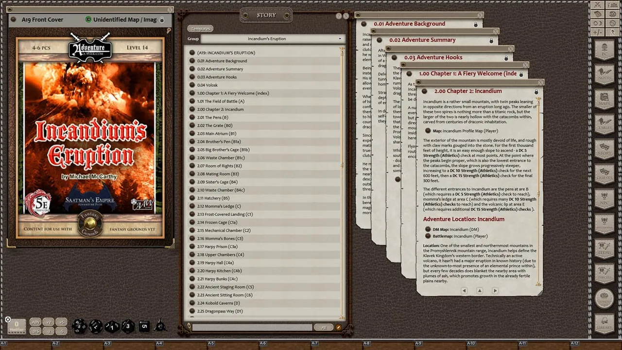 Fantasy Grounds - A19: Incandium's Eruption (5E) Screenshot 1