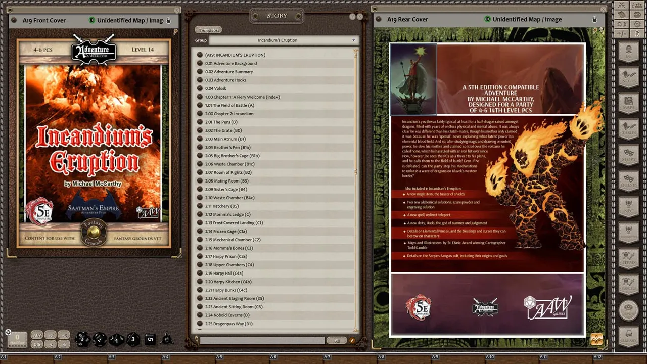 Fantasy Grounds - A19: Incandium's Eruption (5E) Screenshot 0