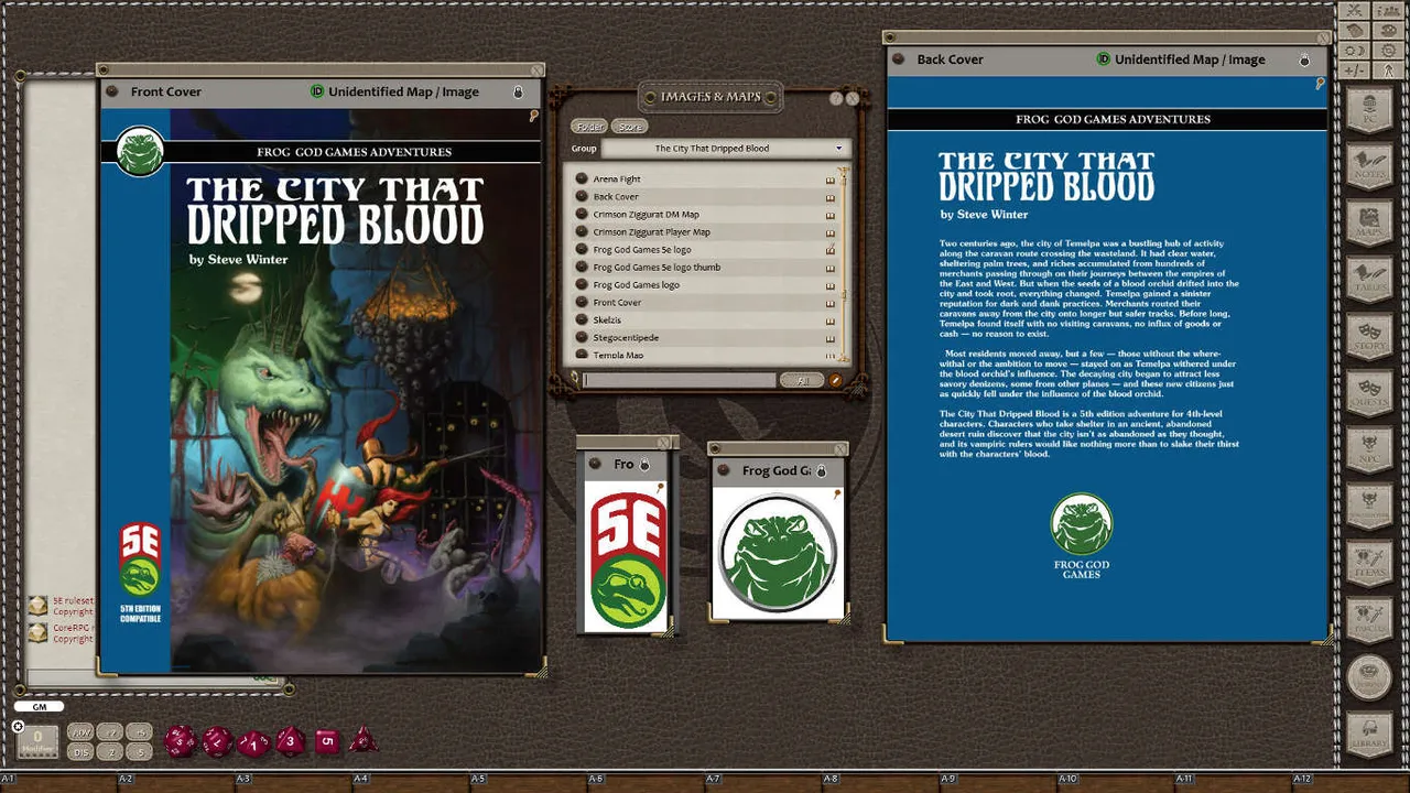 Fantasy Grounds - The City That Dripped Blood (5E) Screenshot 0