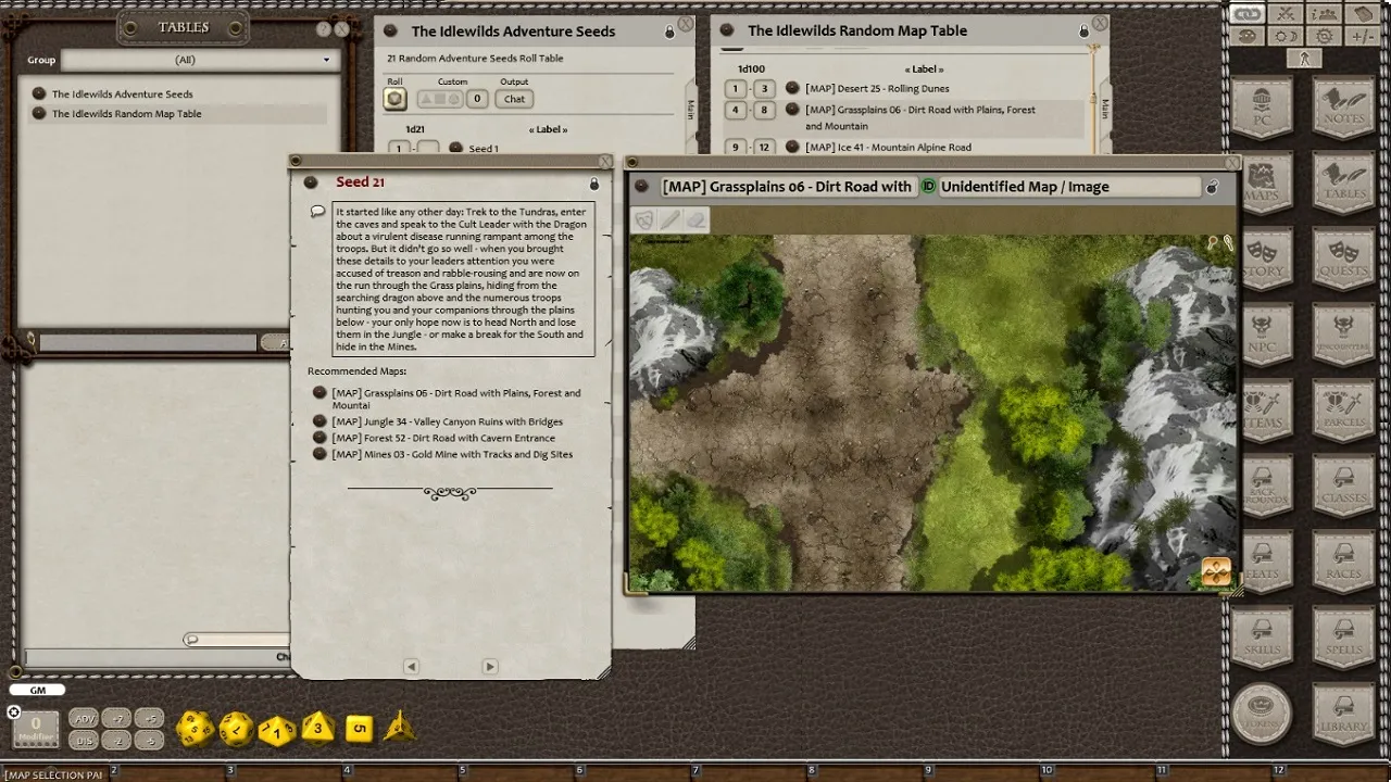 Fantasy Grounds - Meander's Map Pack: Idlewilds (Map Pack) Screenshot 2