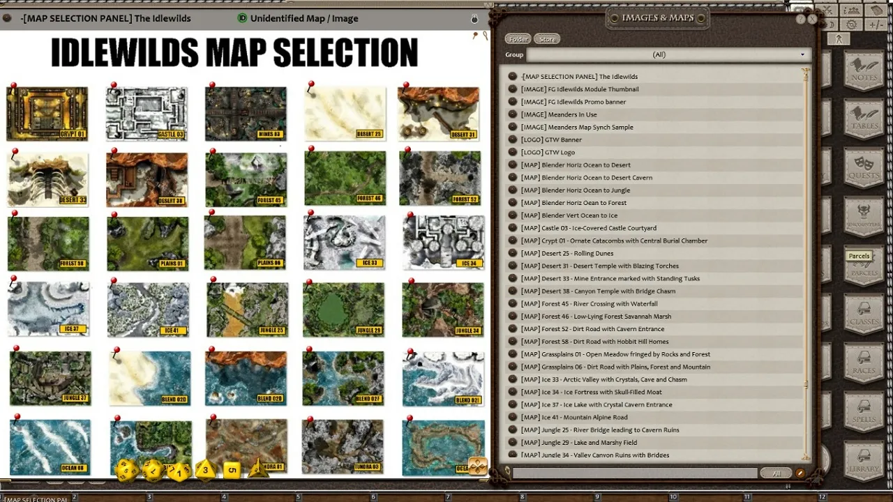 Fantasy Grounds - Meander's Map Pack: Idlewilds (Map Pack) Screenshot 3