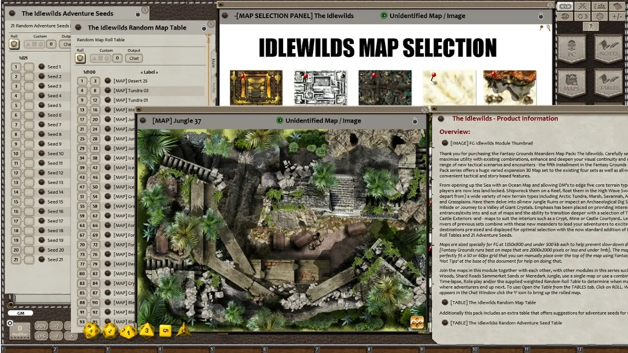 Fantasy Grounds - Meander's Map Pack: Idlewilds (Map Pack) Screenshot 4