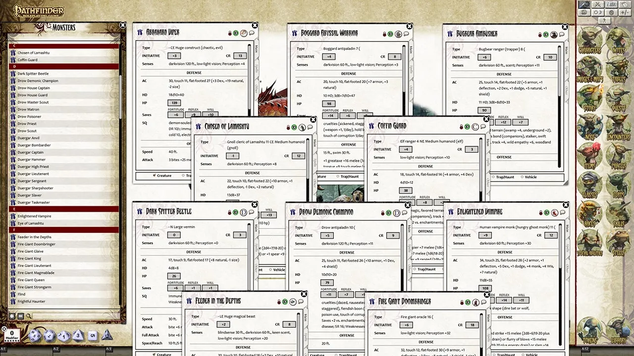 Fantasy Grounds - Pathfinder RPG - Monster Codex (PFRPG) Screenshot 5