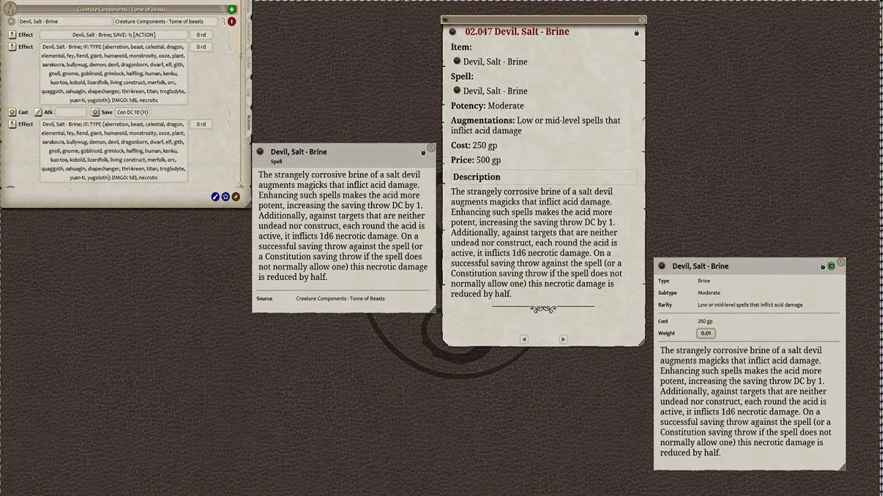 Fantasy Grounds - Creature Components - Tome of Beasts (5E) Screenshot 2