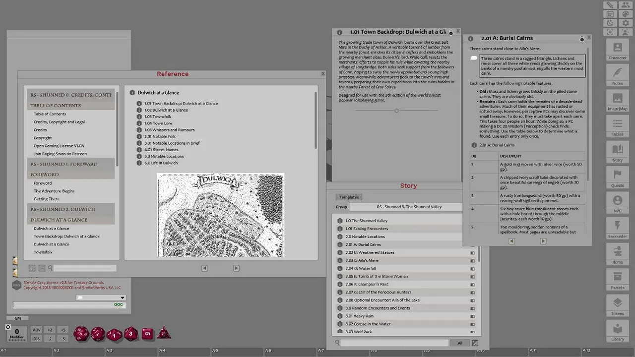Fantasy Grounds - Shunned Valley of the Three Tombs (5E) Screenshot 1