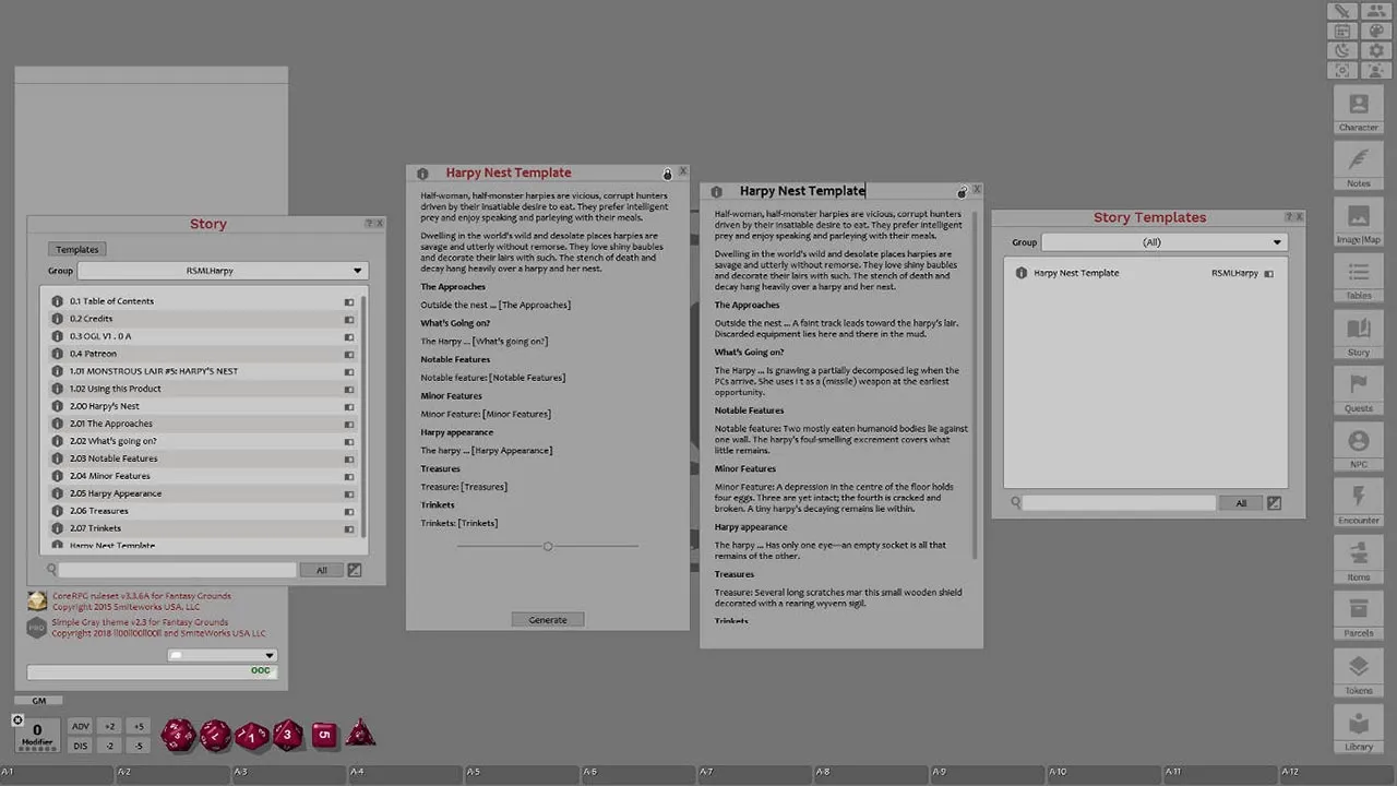 Fantasy Grounds - Monstrous Lair #5: Harpy’s Nest (Any Ruleset) Screenshot 2