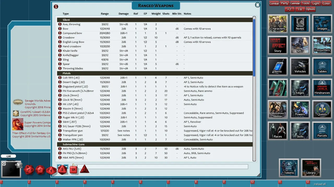 Fantasy Grounds - Titan Effect (Savage Worlds) Screenshot 4