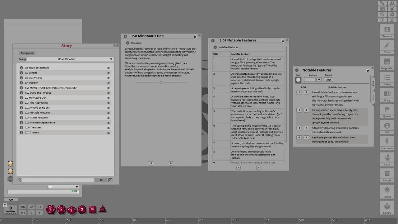 Fantasy Grounds - Monstrous Lair #6: Minotaur Den (Any Ruleset) Screenshot 2