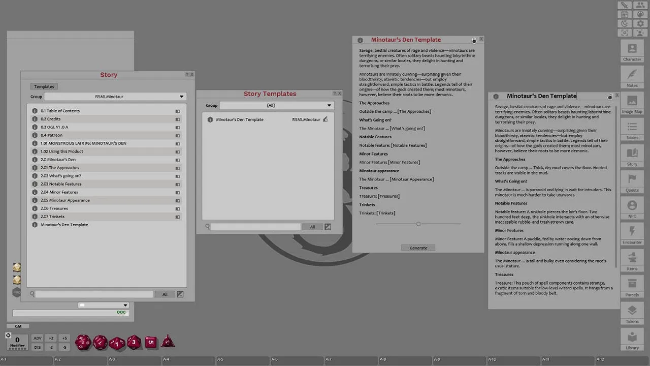 Fantasy Grounds - Monstrous Lair #6: Minotaur Den (Any Ruleset) Screenshot 3