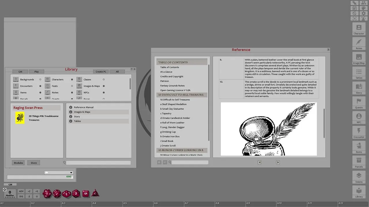 Fantasy Grounds - 20 things #18: Troublesome Treasures (Any Ruleset) Screenshot 0
