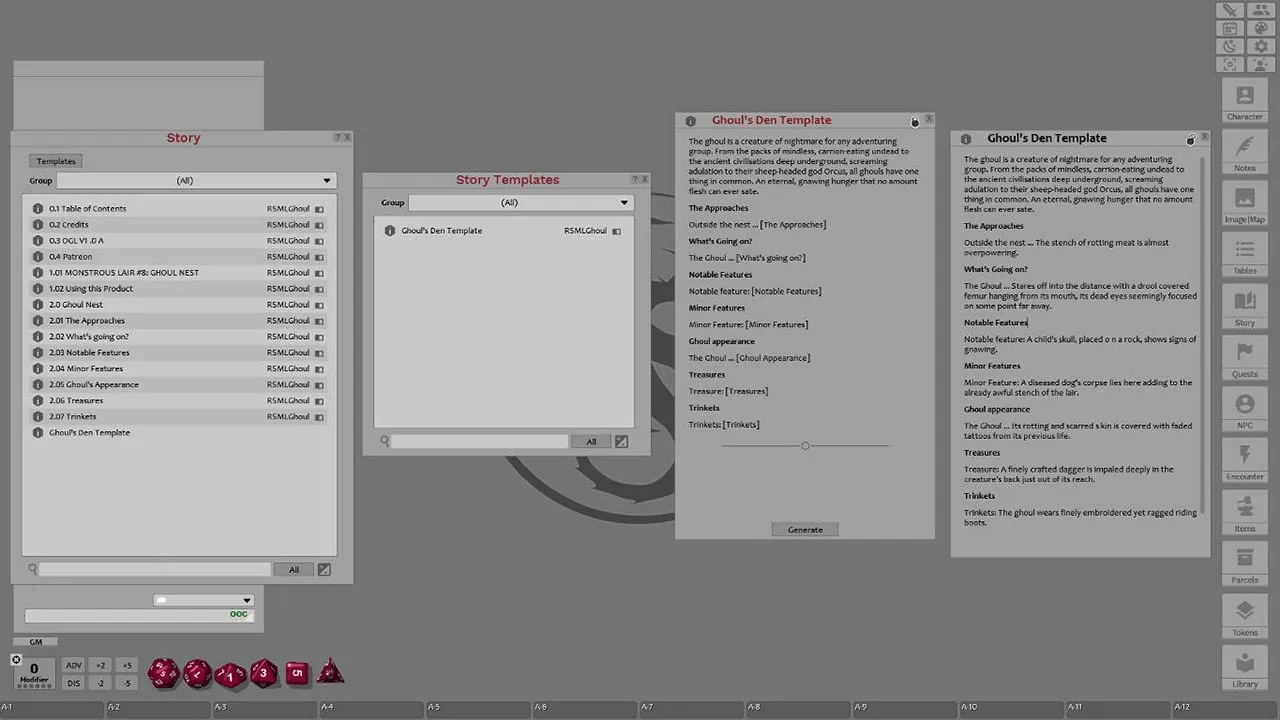 Fantasy Grounds - Monstrous Lair #8: Ghoul Nest (Any Ruleset) Screenshot 1