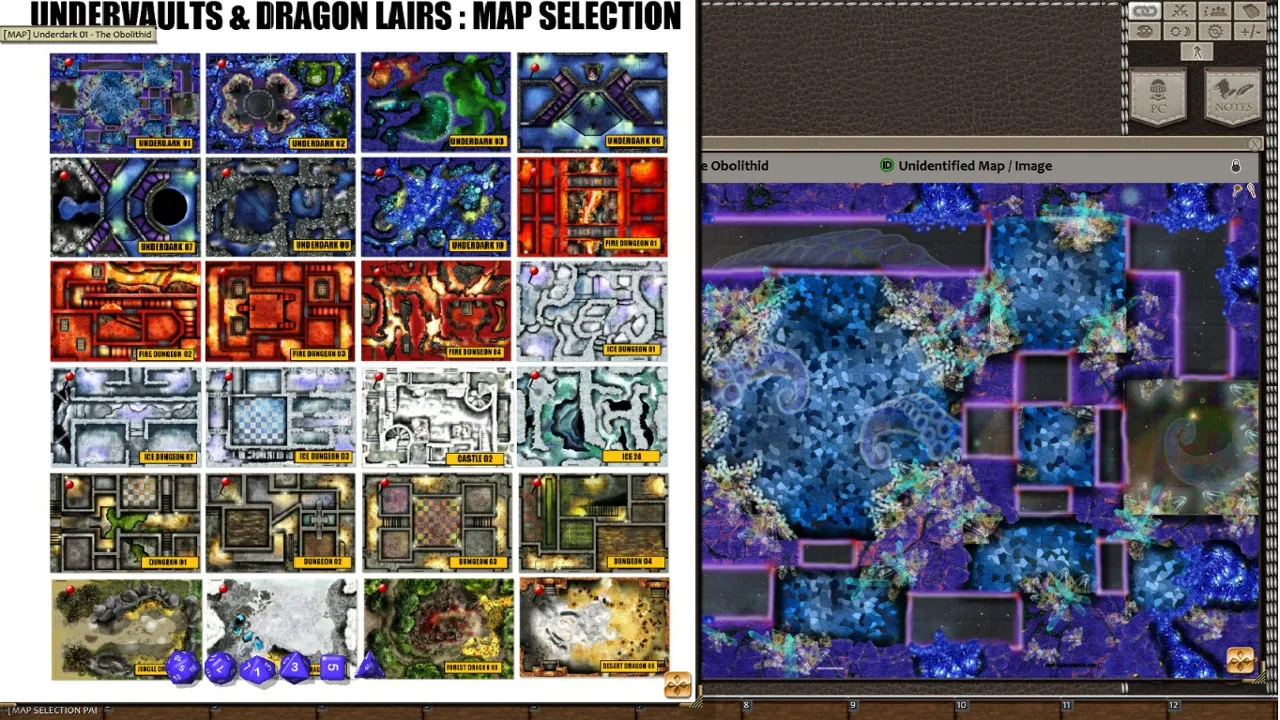 Fantasy Grounds - Meanders Map Pack: Undervaults & Dragon Lairs (Map Pack) Screenshot 4