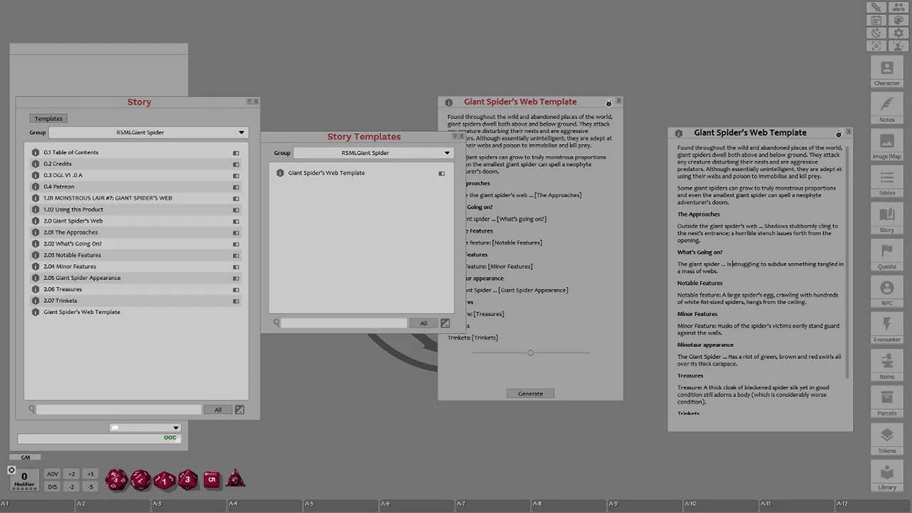Fantasy Grounds - Monstrous Lair #7: Giant Spider's Web (Any Ruleset) Screenshot 2