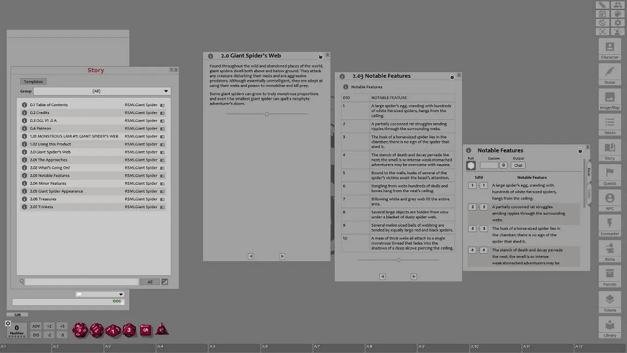 Fantasy Grounds - Monstrous Lair #7: Giant Spider's Web (Any Ruleset) Screenshot 1
