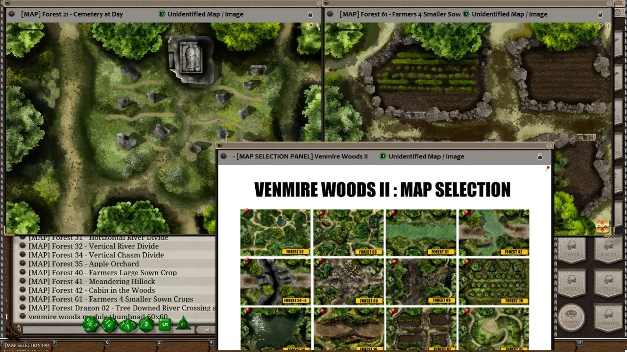 Fantasy Grounds - Meanders Map Pack: Venmire Woods II (Map Pack) Screenshot 3