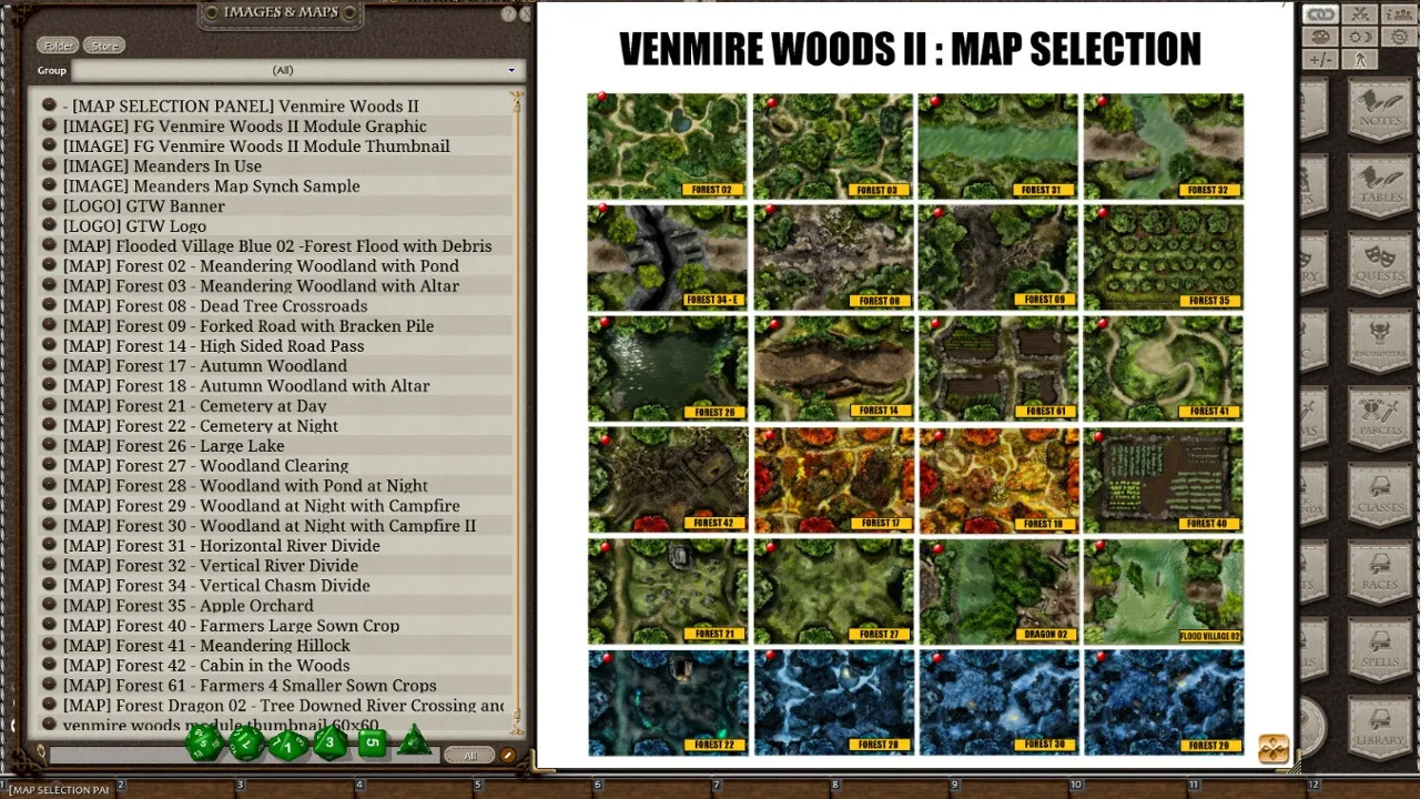 Fantasy Grounds - Meanders Map Pack: Venmire Woods II (Map Pack) Screenshot 4