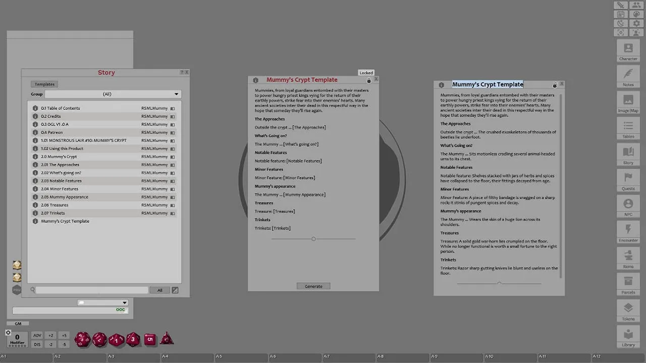 Fantasy Grounds - Monstrous Lair #10: Mummy’s Crypt (Any Ruleset) Screenshot 2