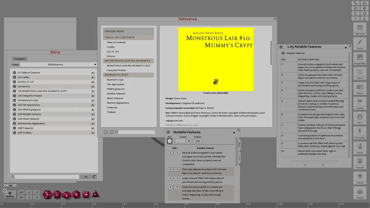 Fantasy Grounds - Monstrous Lair #10: Mummy’s Crypt (Any Ruleset) Screenshot 1