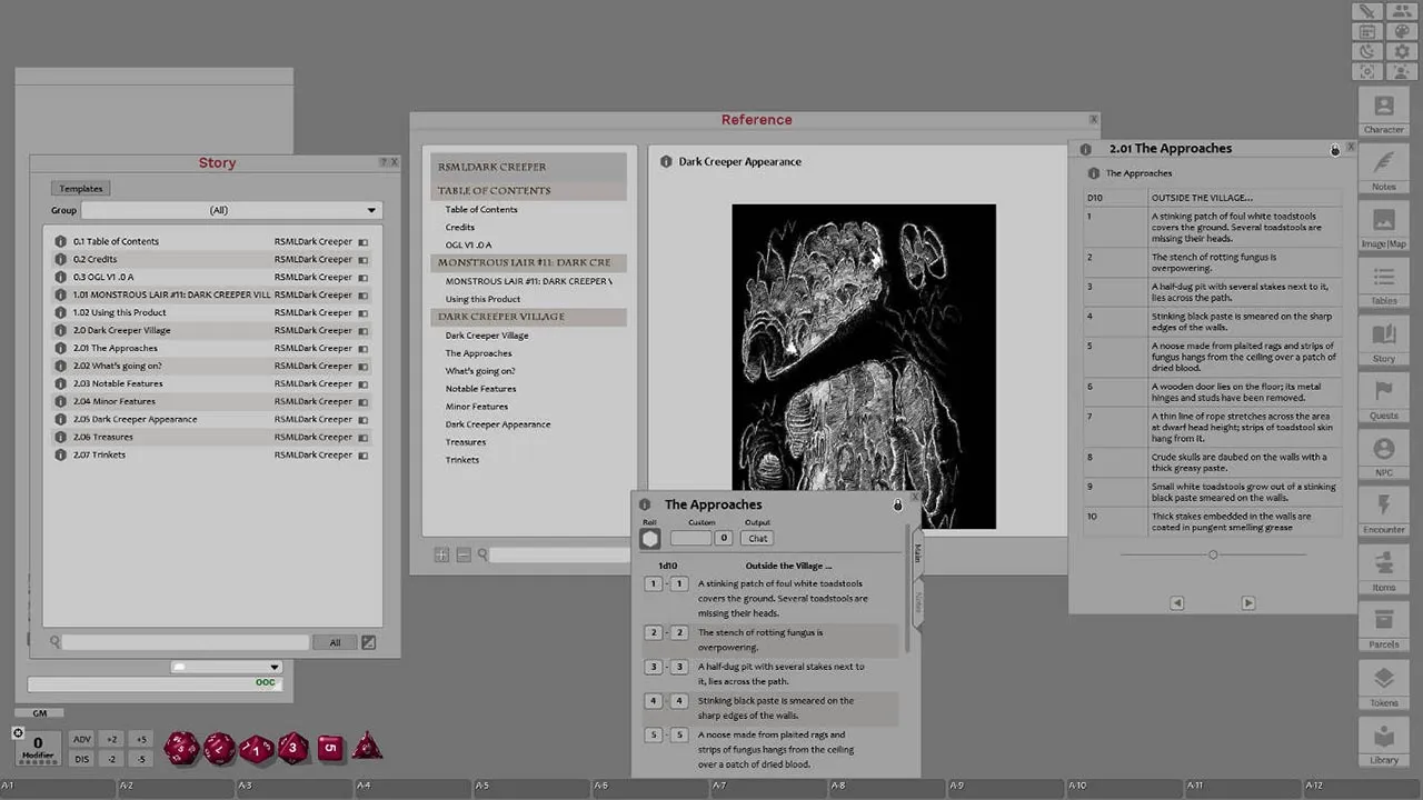Fantasy Grounds - Monstrous Lair #11: Dark Creeper Village (Any Ruleset) Screenshot 2