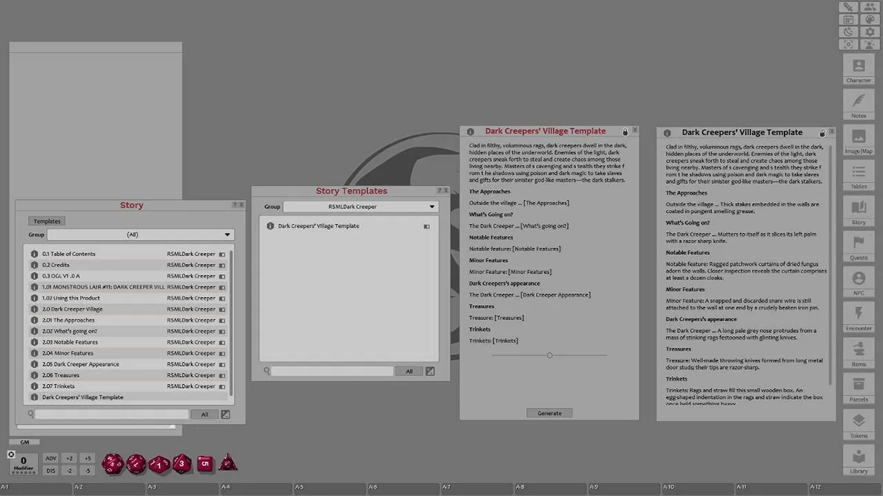Fantasy Grounds - Monstrous Lair #11: Dark Creeper Village (Any Ruleset) Screenshot 1