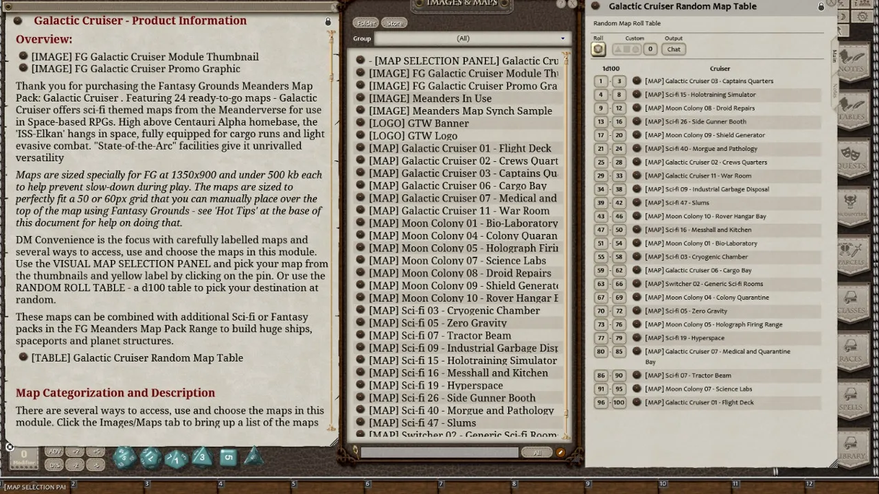 Fantasy Grounds - Meanders Map Pack: Galactic Cruiser (Map Pack) Screenshot 1