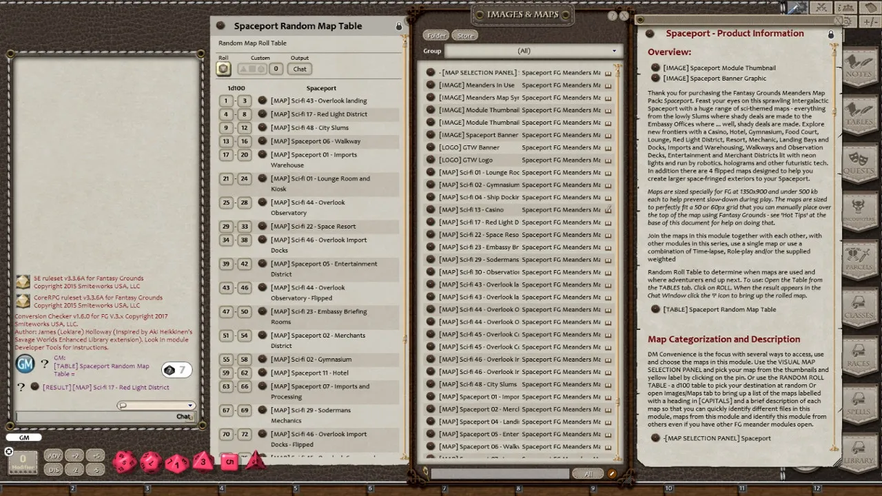 Fantasy Grounds - Meanders Map Pack: Spaceport (Map Pack) Screenshot 2