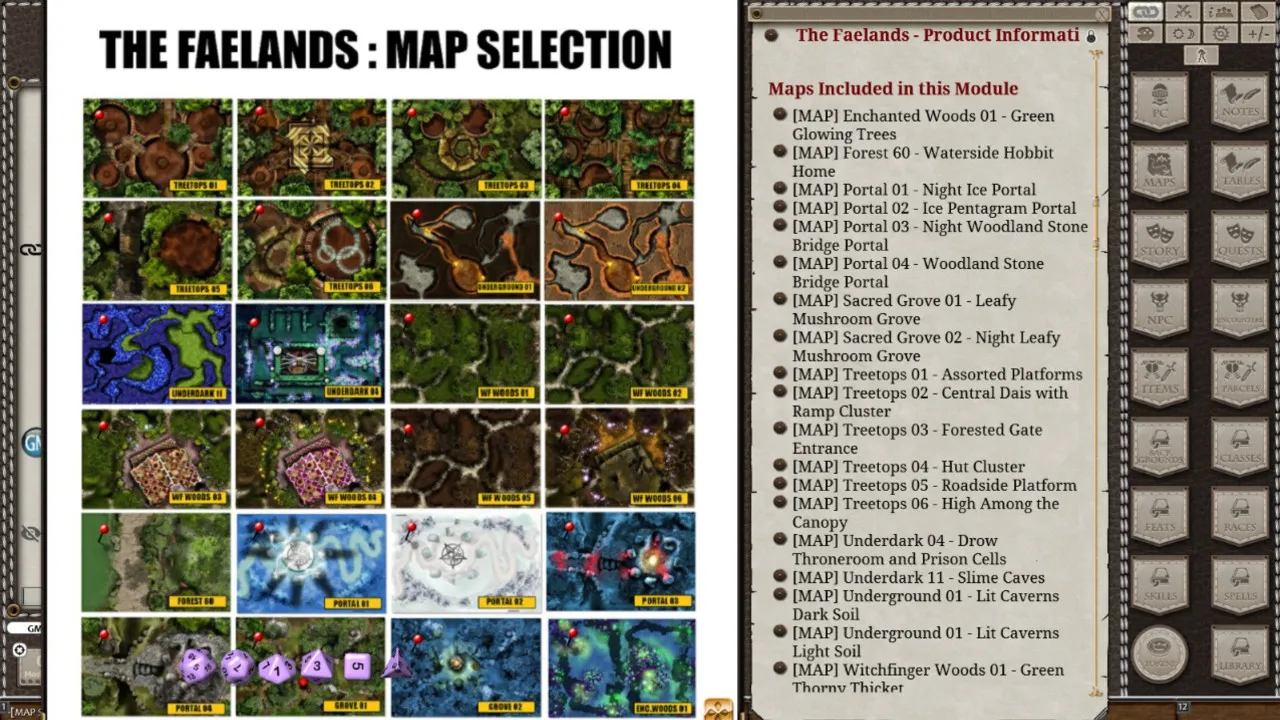 Fantasy Grounds - Meanders Map Pack: The Faelands (Map Pack) Screenshot 2