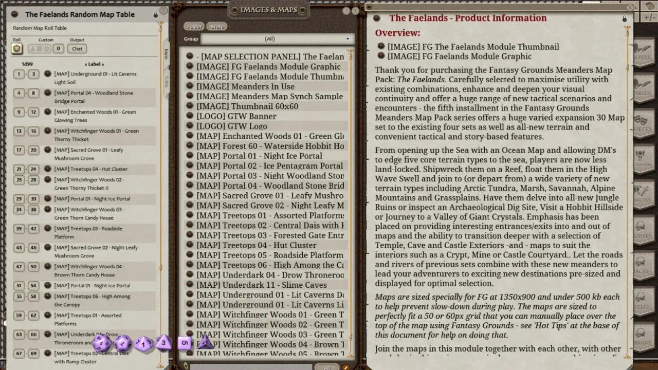 Fantasy Grounds - Meanders Map Pack: The Faelands (Map Pack) Screenshot 0