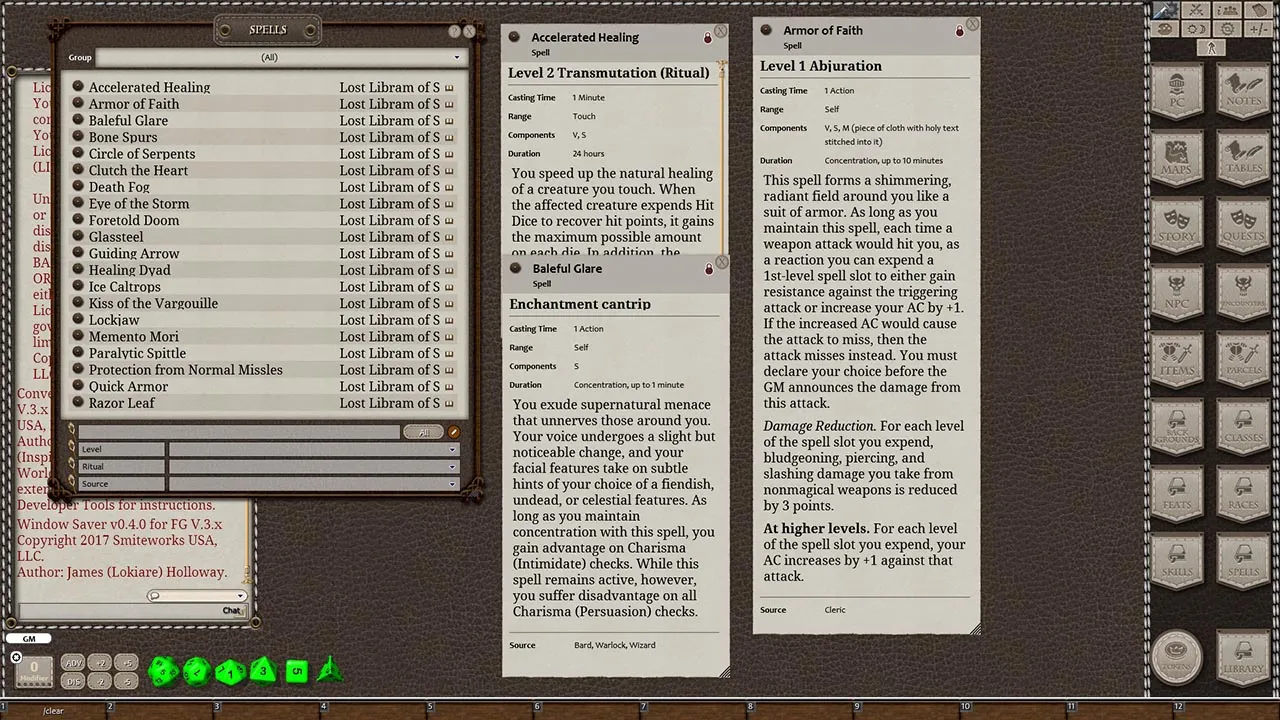 Fantasy Grounds - Libram of Lost Spells, Volume I (5E) Screenshot 2