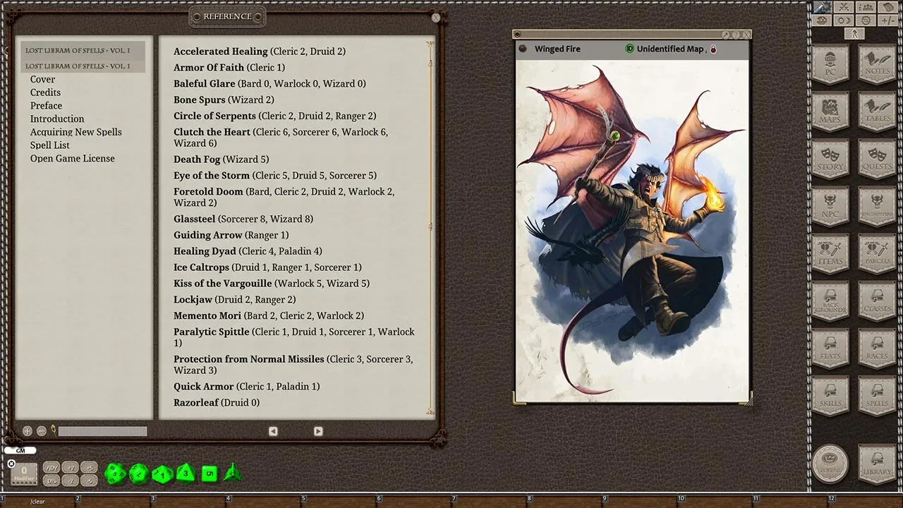 Fantasy Grounds - Libram of Lost Spells, Volume I (5E) Screenshot 1